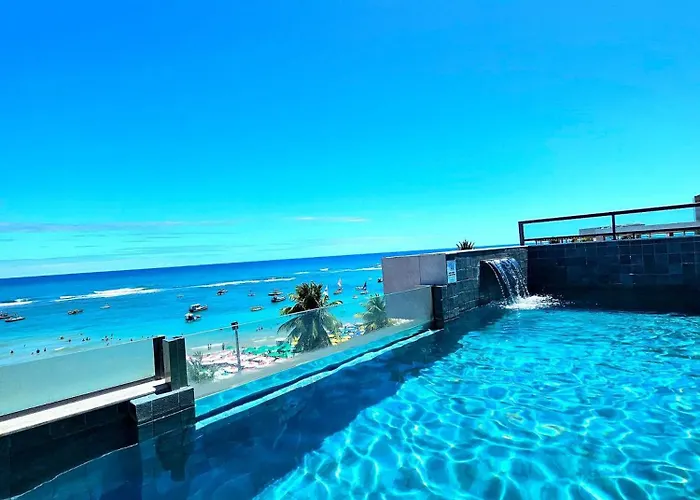 Incrível Beira-mar no Centrinho de Porto de Galinhas no Porto Mykonos by HM Apartamento